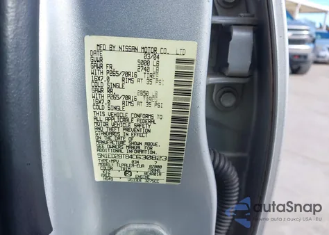 2004 Nissan Xterra Xe from USA, damaged, VIN 5N1ED28T84C630823